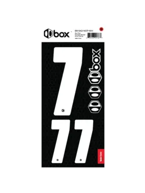 Box Two Number Sticker Kit White
